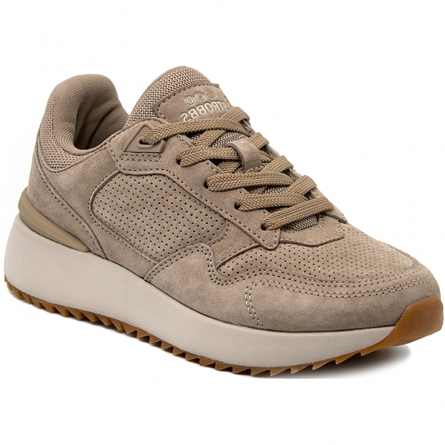 Кроссовки Strobbs из натуральной замши (бежевые)