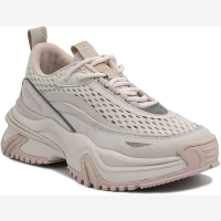 Кроссовки повседневные текстиль/натуральная замша (бежевые)