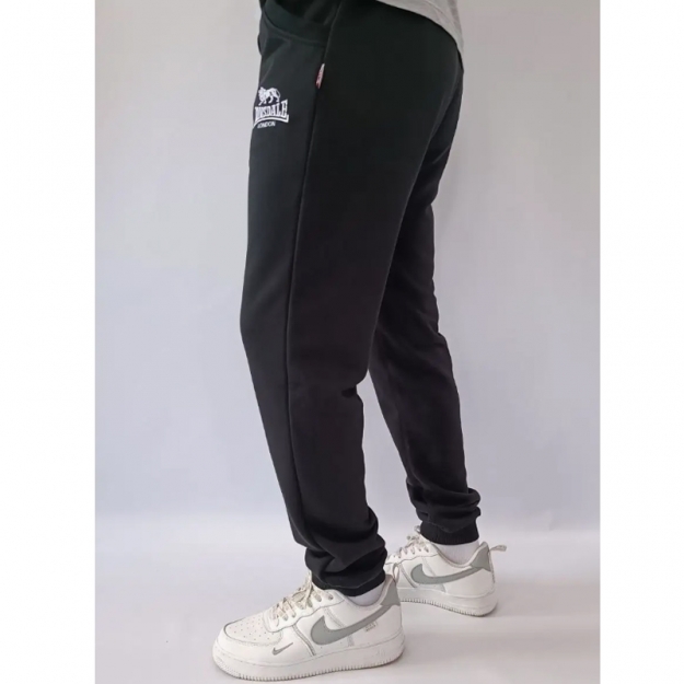 Брюки мужские спортивные с манжетом Lonsdale (ЧЕРНЫЕ)